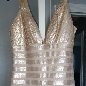 Gold Sequin Mini Dress